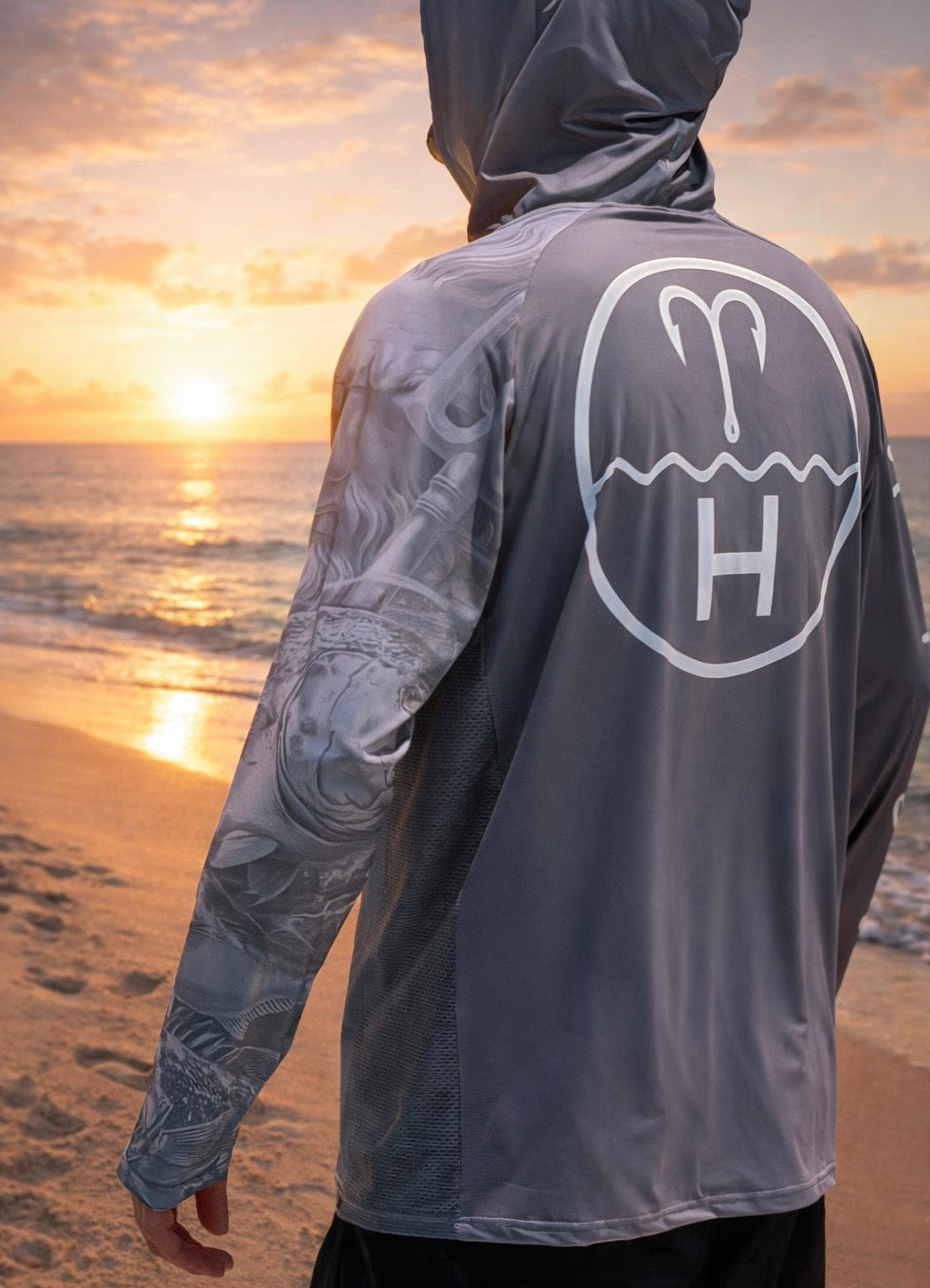 NEW Poseidon sleeve V2 UPF 50+ hooded fishing shirt