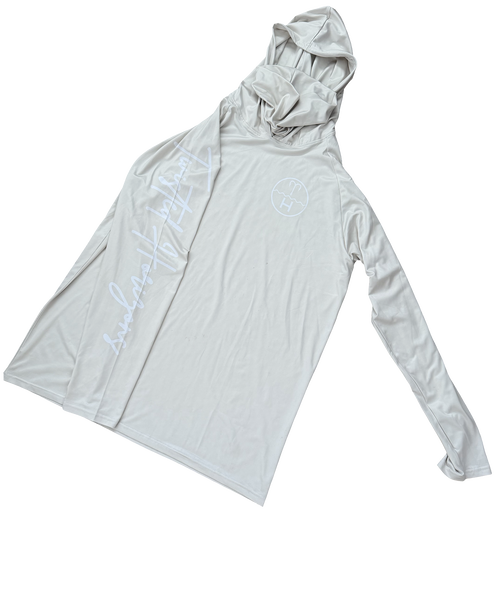 Signature Biege UPF 50+ hooded fishing shirt